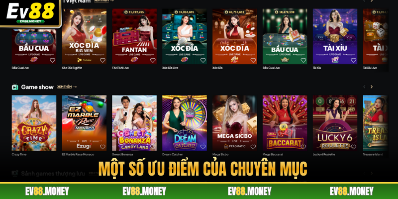 Một số ưu điểm của chuyên mục